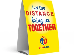 Let the Distance Bring Us Together Table Sign
